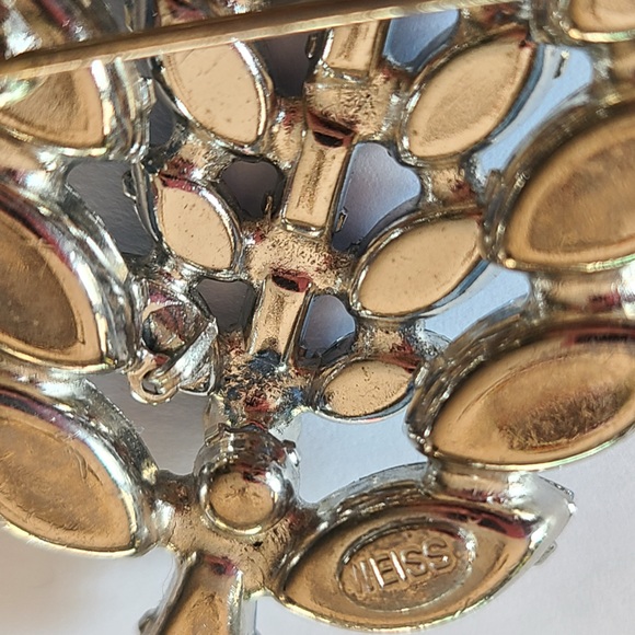 Signed Weiss Brooch in Blue stones see photo - Picture 3 of 3